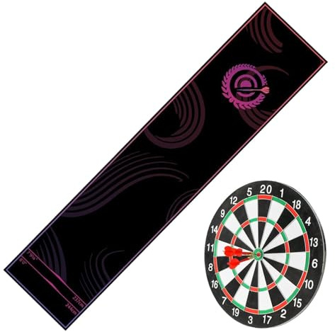 Darts Matte Mit Abwurflinie | Tragbar Mit Eingezeichneter Abwurflinie Und Kristallsamt-Oberfläche,Dart Oche Matte | Für Spielzimmer, Sportverein, Büro-Aufenthaltsraum, Kellerraum, Unterhaltungsbereich