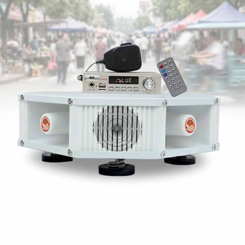 MObyat Haut-Parleur Publicitaire Extérieur pour Toit avec Amplificateur Bluetooth, Système Audio Publicitaire pour Voiture, Connectivité Carte TF/USB Et Bluetooth, Forte Attraction 400W