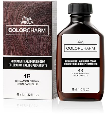COLORCHARM Permanent Liquid Hair Color | 4R Cinnamon Brown | Up to 100% Gray Coverage | 1.42 Fl Oz