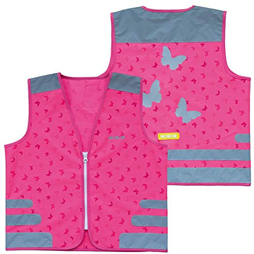 Wowow Sicherheitsweste Nutty Jacke Kinder pink Reflex Streifen M 100% Polyester