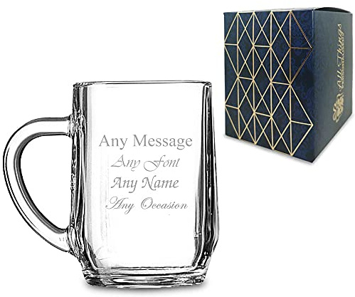 Personalised Engraved Haworth Pint Tankard, Gift Boxed, Perfect for Beer Lovers and Any Occasion