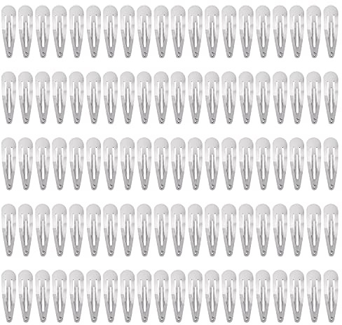 100 Stück 2 Zoll 5 CM Silber Snap Metall Haarspangen Haarspangen Haarnadeln Clips Dünne Feine Bang Haarhalter Basteln DIY Zubehör für Frauen Mädchen Kinder