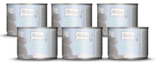 MjAMjAM - nourriture humide premium pour chats - dinde blanchie avec de délicieuses carottes en sauce, pack de 6 (6 x 185 g), sans céréales avec supplément de viande