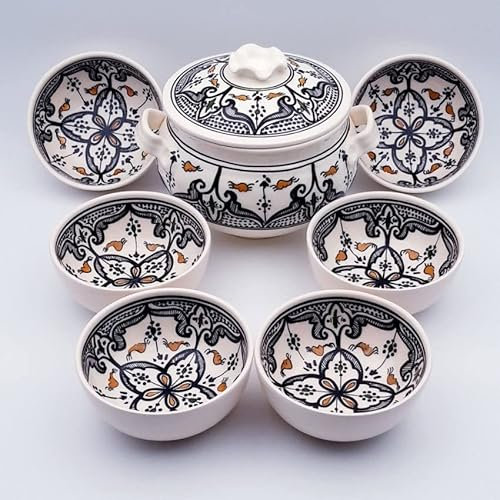 Service à soupe Marocain noir - 12 pers