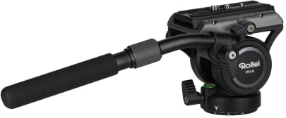 Rollei VH-6 Fluid-Videokopf, Videoneiger für Camcorder und DSLR-Kameras, für Filmaufnahmen, Videografie, Content Creation, Live-Streaming und Tragkraft 10kg