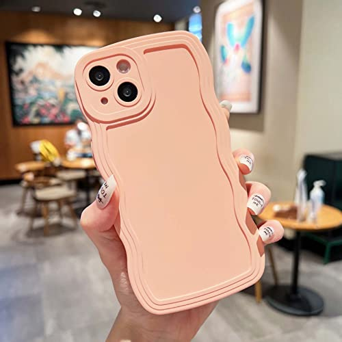 Bakicey Custodia per iPhone 13 Mini in silicone liquido ondulato, morbida custodia protettiva alla moda, ultra sottile, resistente agli urti, protezione per fotocamera per iPhone 13 Mini, rosa