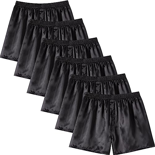 JupiterSecret Completo Boxer da Uomo in Raso, Pantaloni del Pigiama Lisci Come la Seta, Elastico in Vita
