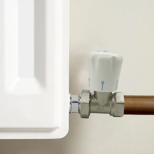 DAZZLEEX Thermostatventil Heizkörper Gerades Ventil/Eckventil Regelventil 6 Heizkörper Schalter Sparen Energie (Gerades Ventil)