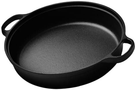 BESTonZON Gusseisen-kochtopf Ramen-kochgeschirr Mit Flachen Griffen Gusseisentopf Für Familienessen Und Outdoor-aktivitäten Zum Schmoren Von Suppen Und Eintöpfen Temperaturbeständig Und