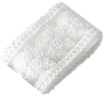 Whakano 4 Yards Elegant Mesh Stickerei Gänseblümchen Spitze,4cm Breite,Dekoband Spitzen Borten Bänder zum Tischdeko,Hochzeit,Nähen Handwerk,Kleidung,Vorhänge,Geschenkverpackung Deko,Weiß