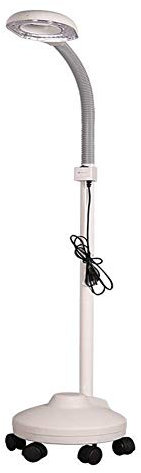 MaGiLL Lampada da terra LED ingrandente, lente d'ingrandimento luminosa luce del giorno, lente ingrandente 3X, collo di cigno regolabile in altezza, luce fredda su piede per re