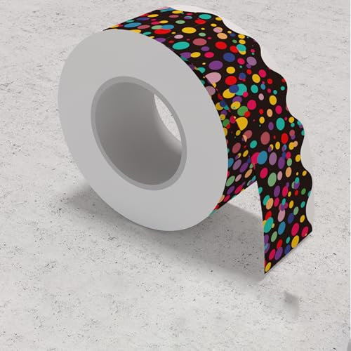 TapetenbordüRe Selbstklebende BordüRe Wand Wohnzimmer Tapeten Fliesenaufkleber Bad Dekoband Selbstklebend bunte Wellen 7cm X 2000cm