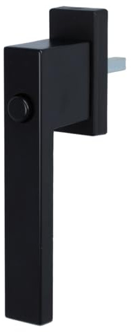 MS Beschläge Design Fenstergriff exklusives Design 45° Rasterung Fensterbeschlag eckig Dreh- Kipp Fensterolive Aluminium Schwarz (pulverbeschichtet, Knopf)