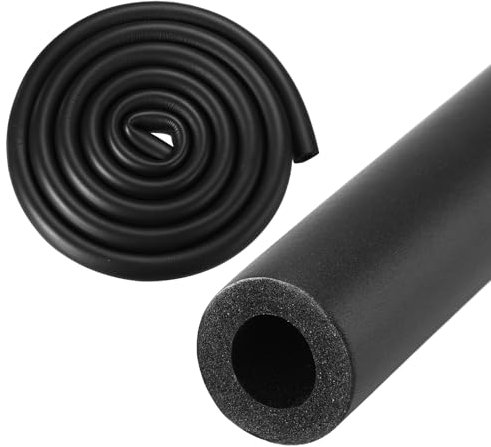 M METERXITY Tubo di Isolamento in Schiuma Tubi, 13mm 1/2 ID 23mm OD 2m Lunghezza, Tubo Schiuma Flessibile Morbido Isolamento per Supporto Maniglia/Supporto Chitarra/Portapacchi Tetto [Nero]
