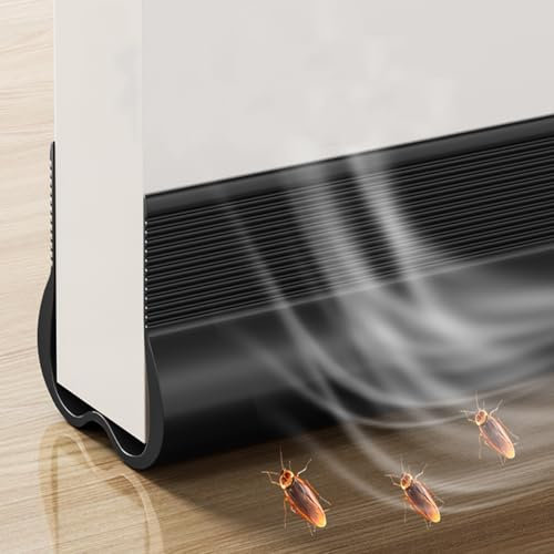 Cotensta 93cm Nero Paraspifferi per Porte, per porte Spesse 3,5-4,6cm, con uno Spazio Inferiore di 0,2-1,5cm, Guarnizione per Porta per Protezione da Suoni, Freddo, Umidità e Insetti in Silicone