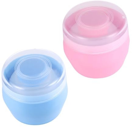 TOYANDONA 2sätze Aufbewahrungsbox Für Puderquaste Praktischer Puderbehälter Hygienisch Langlebig Und Einfach Mit Einer Hand Zu Bedienen Für Babypuder Anwendung Zu Hause
