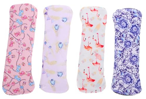 Healeved 4 Compresas Menstruales de Bambú Carbón Activado, Reutilizables y Absorbentes para Mujeres, Fáciles de Usar y Protección Extra para Uso Diario