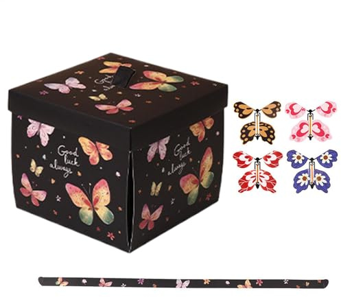 Schmetterlings-Geschenkbox – Kreative Explodierende Schmetterlings-Geburtstagsbox Valentinstag Geschenkbox – Papier-Schmetterling Explodierende Geschenkbox Überraschung Geburtstag Box für Valentinstag
