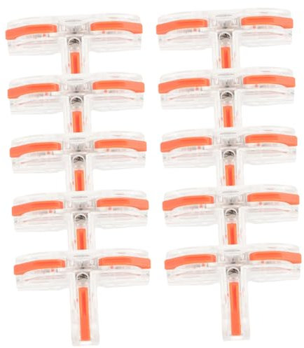 BUGUUYO 10pcs Insulating Cable Terminals Terminal Connector Lever Wire Connectors for Power Cable