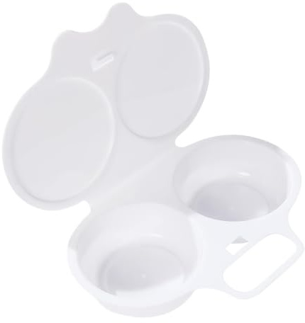 Cuiseur À Œufs Au Micro-ondes -Poêle À Œufs Pochée | STEATHER ROND EGG | Oeufs Pochés 2 Outil De Cuisine De Capacité D'œufs Pour Le Petit Déjeuner Maison | Cuisinier Rapide D'œufs En Bonne Santé Pour