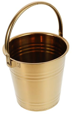 Cabilock Wine Cooler Bucket Gold Ice Bucket for Beer and Portable Stainless Steel Party Wine Holder for Outdoor Picnic Bar Nightclub with Smooth Surface and Scratch-Resistant Design