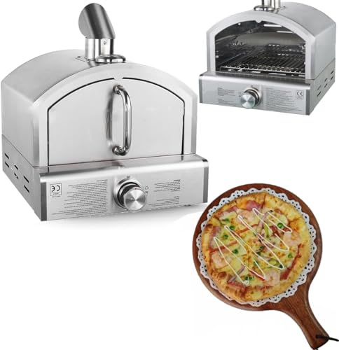 Four À Pizza À Gaz Portable Pour Extérieur, Barbecues D'extérieur, Cadran De Contrôle De La Chaleur Réglable, Brûleur, Pierre Et Tuyau De Régulation - Cuit Une Pizza De 30 Cm En 60 Secondes