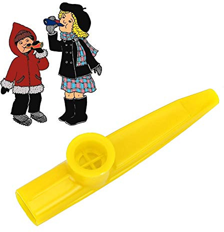 Generic Mini Strumento Kazoo Portatile in Plastica, Facile da Imparare per il Divertimento del falò, Compatto e Resistente, 1 Pezzo (YELLOW)