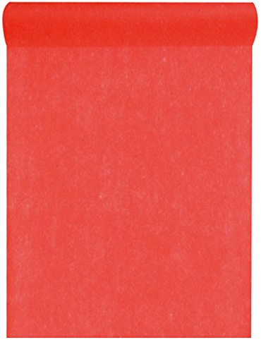 Tessuto non tessuto 30 cm (25 m di lunghezza), runner decorativo in tessuto non tessuto, decorazione per festa di nozze rot