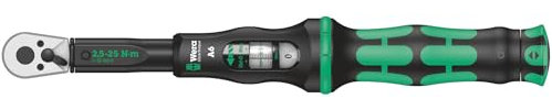 Wera Click Torque A 6 Adjustable Torque Wrench, 1/4 Hex Drive, 2.5 - 25 Nm, 05075605001