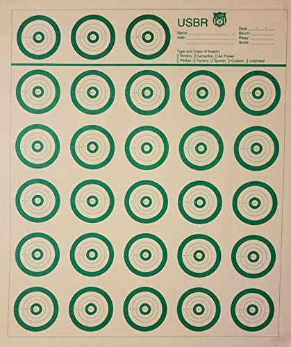 USBR Official Targets (United States Bench Rest) 50 Yard, Green, 16 x 14 (50)