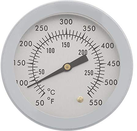 Grillthermometer für Grill Kohle Smoker Gasgrill Ofen Kochen Temperaturanzeige analoges Zifferblatt doppelte Skala