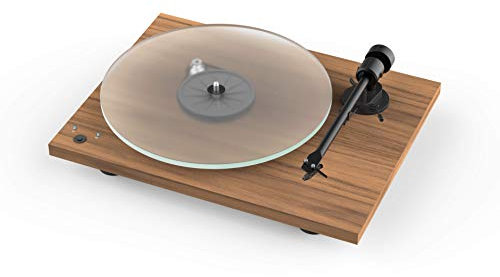 Pro-Ject T1 Phono SB, Audiophiler Einstiegsplattenspieler der neuen Generation mit Phono-Vorverstärker und elektronischer Geschwindigkeitsumschaltung (Walnuss)