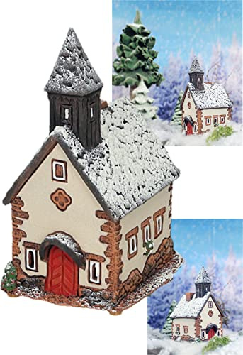 Midene Keramik Lichthäuser, Räucherhaus, Keramikhaus Deko, Häuser Handarbeit, Künstlerisches Handgemachte Miniatur der ursprünglichen Kapelle, Tirol R290SN