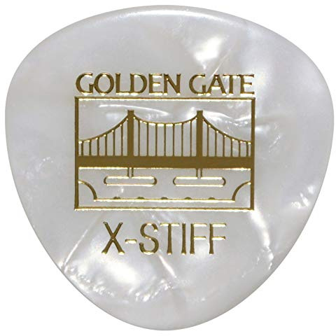 Golden Gate MP-125 Deluxe Flat Pick - Rounded Triangle - Pearloid - X-Stiff