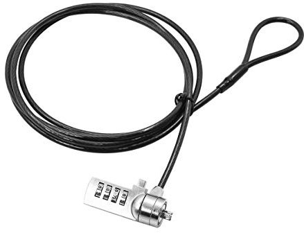 YACSEJAO Laptop Lock 1.8M Laptop Cable Lock Hardware Security Cable Lock Anti Theft，Notebook/Laptop Combination Lock Security Cable,for Laptops, Other Devices with Lock Slot
