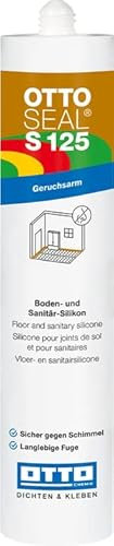 OTTOSEAL S 125 geruchsarmes Boden- & Sanitär-Silikon C7112 matt schwarz 310ml – Geruchsarm – Sicher gegen Schimmel – Ideal für Bad, Küche & Wohnbereich, innen wie außen