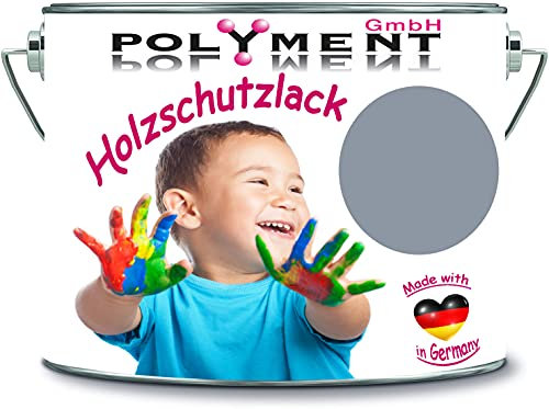 Holzschutzlack Holzlack Holzlasur wetterbeständiger Langzeitschutz Wetterschutzfarbe Holzschutzfarbe RAL 7001 Silbergrau // Polyment GmbH