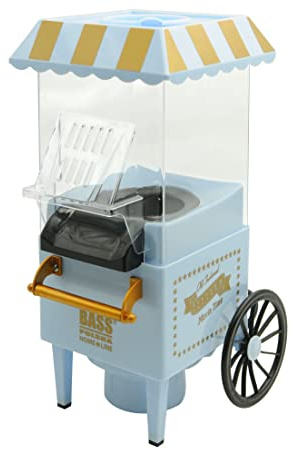 BASS POLSKA Palomitero tipo carrito de estilo retro Potencia continua 1200 W, potencia máxima 1350 W, tensión 230 V, 50 Hz