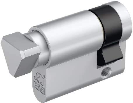 BASI | Dreikant Halbzylinder 10/30 mm | Dreieck Zylinder | 17 mm außenliegend | für Absperrpfosten Schaukästen Feuerwehr Müllbehälter Schlüsselschalter