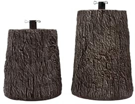 XONE Base Tronco per Albero di Natale | Supporto Albero di Natale Effetto Legno, Dimensioni Ø35xH45cm