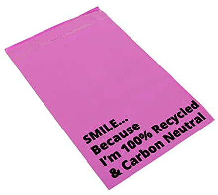 Rosa postpåsar, (10-pack), 25 x 35 cm polyeten porto plast posttätning speciell. Självförseglande postpåsar, stor storlek, postpåsar, för paketering, porto, kuvert, brevpapper