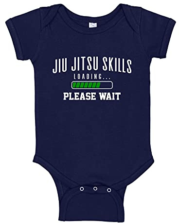 The Shirt Den Jiu Jitsu Skills Loading Please Wait Baby Bodysuit One Piece 12 mo Navy Blue