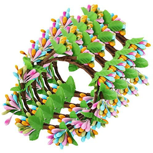 Hohopeti 4stücke Kerzenkranz Für Säulenkerzen Kerzenringe Kränze Ostertischdekorationen Frühlingskerzenring Simulation Farbige Kerze Ring Tisch Girlande Kranz