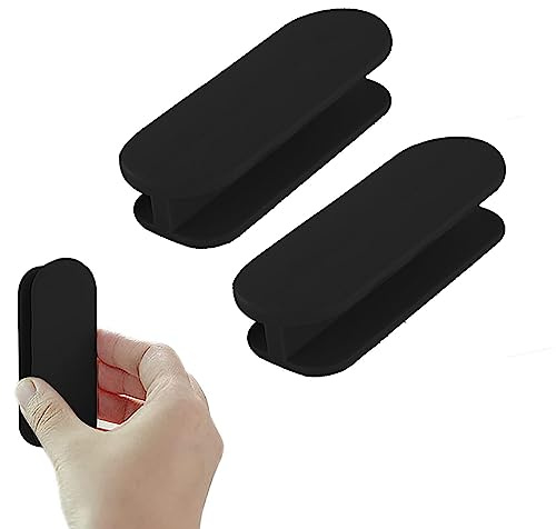 KARELLS Poignée de Meuble Autocollante, Poignée De Porte Extérieure, 2 Pièces Poignet De Porte Autocollante, Poignet Ventouse Baie Vitrée, Poignées De Porte, Poignet De Porte Exterieur, Noir