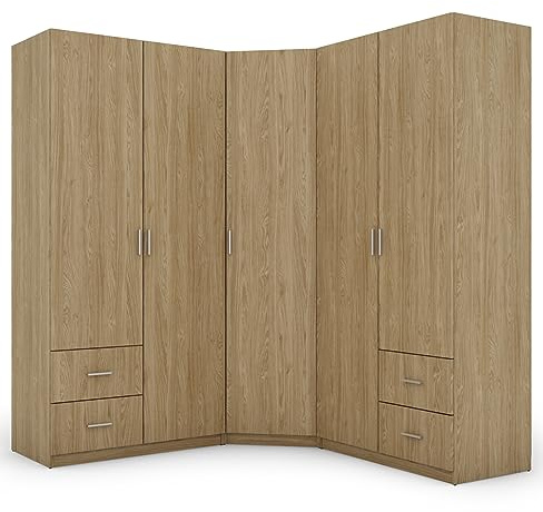 e-Meblast Eckschrank 214x54cm Schubladen Einlegeböden Schlafzimmer | Wohnzimmer, Kleiderstange, Schubladen, Einlegeböden, Schlafzimmer