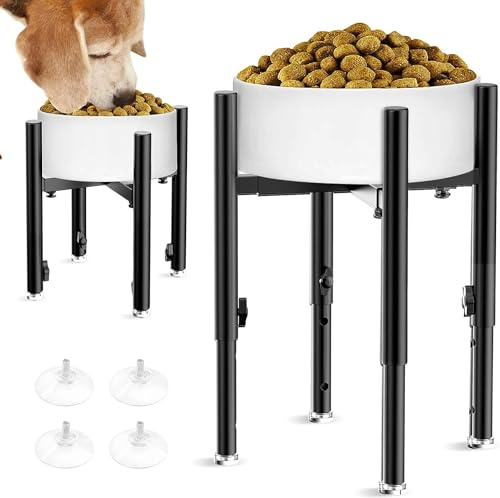 Erhöhter Ständer für Hundenapf und Futternäpfe, 4 Verstellbare Höhen | Erhöhen Sie die Höhe der Hundeschüssel,Verringerung der Schäden an der Wirbelsäule,für Große, Mittlere und Kleine Hunde