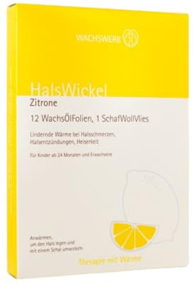 HalsWickel Zitrone | bei Halsschmerzen, Halsentzündungen, Heiserkeit | WACHSWERK | für Kinder ab 24 Monate & Erwachsene