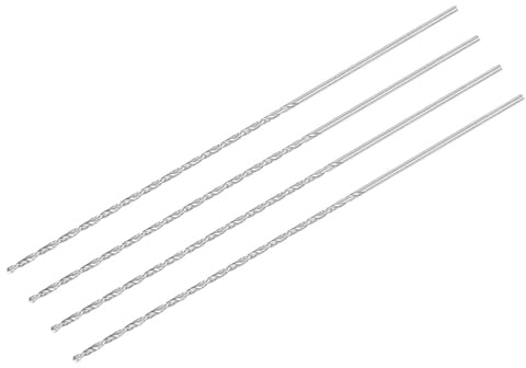 TA-VIGOR 4Pcs 2mm Extra Long Twist Drill Bits 160mm HSS Straight Shank | High Speed Steel Spiral Drill Bits for Wood, Metal, Aluminium and Plastic