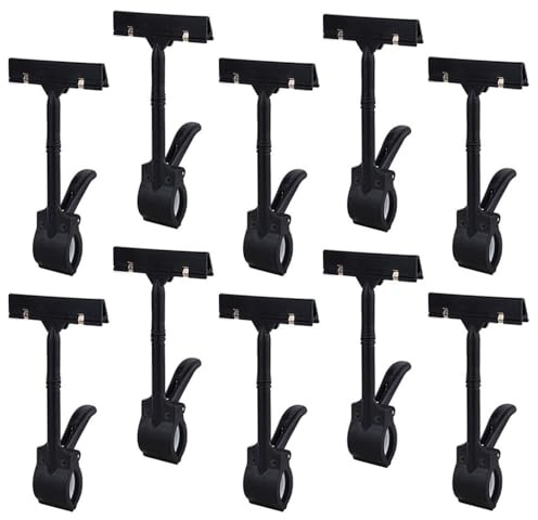 Segno Esposizione Clip, 10 pezzi Porta cartellini prezzo regolabile, Clip di plastica per cartelli, Clip di Visualizzazione dell'etichetta, Clip in plastica per cartello Per supermercati o negozi
