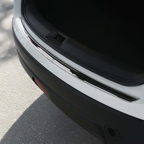 OMAC Protection de Pare-Chocs Arrière pour Nissan Qashqai J10 +2 2007-2013 – INOX Finition polie – Seuil de Coffre sur Mesure – Protection Seuil de Chargement